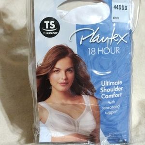Playtex 18 Hour Bra White 44DDD Ultimate Shoulder Comfort 4693